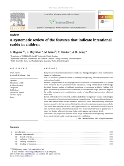 A systematic review of the features that indicate intentional scalds in