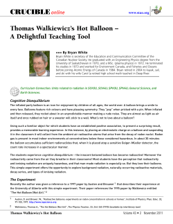 CRUCIBLEonline Thomas Walkiewicz`s Hot Balloon