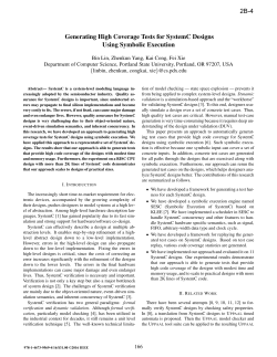 Generating High Coverage Tests for SystemC Designs Using