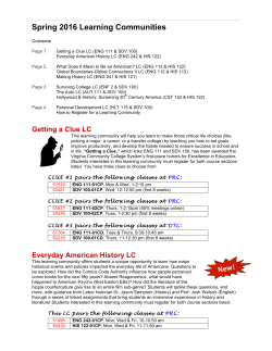 S16 LC course info for PALs and Advisors
