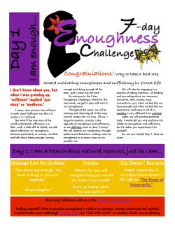 Day One Enoughness Guide