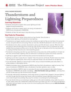 Thunderstorm and Lightning Preparedness