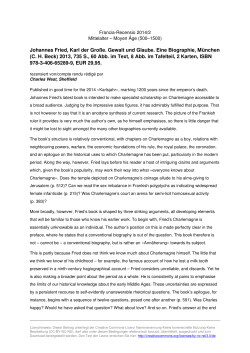 Johannes Fried, Karl der Gro&szlig;e. Gewalt und