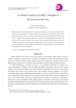 A Feminist Analysis of Caddy`s Thoughts in The Sound and the Fury
