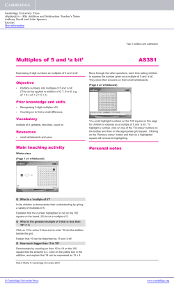 Multiples of 5 and `a bit` AS3S1 - Beck-Shop