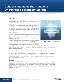 Cohesity Integrates the Cloud Into On