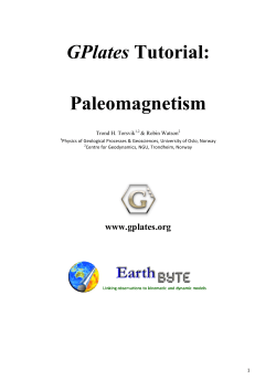GPlates Tutorial: Paleomagnetism (PDF Available)
