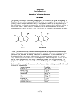 Extraction of Caffeine from Beverages