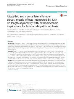 Idiopathic and normal lateral lumbar curves: muscle effects