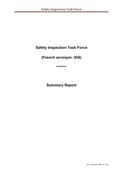Safety Inspection Task Force (French acronym: IGS
