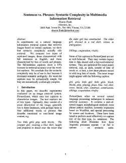 Sentences vs. Phrases: Syntactic Complexity in Multimedia