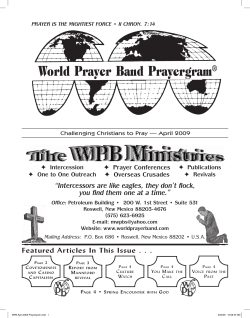 April - World Prayer Band