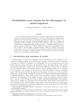 Probabilistic error bounds for the discrepancy of mixed sequences