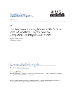 "A Good Boss--" For the Sentence Completion