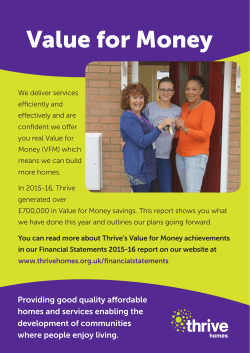 Our value for money approach