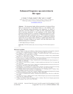 Enhanced frequency up-conversion in Rb vapor