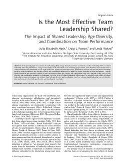 Is the Most Effective Team Leadership Shared?