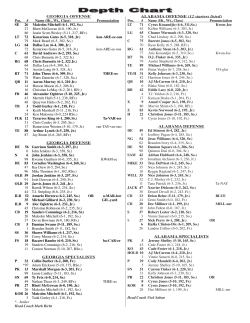 Depth Chart - Georgiadogs.com