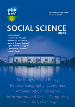 social science - University College Dublin