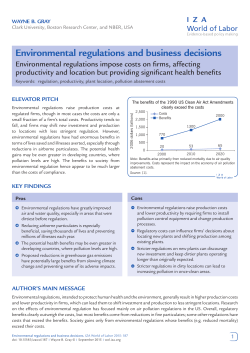 Environmental regulations and business decisions