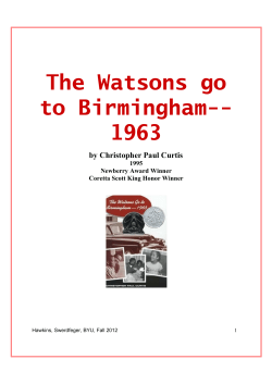 The Watsons go to Birmingham