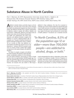 Substance Abuse in North Carolina, North Carolina