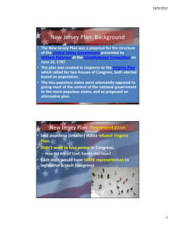 New Jersey Plan: Background
