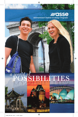possibilities - ASSE-International Student Exchange Programs