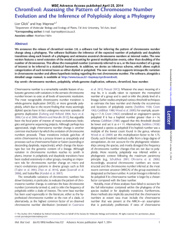 Letter ChromEvol: Assessing the Pattern of Chromosome Number