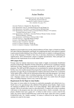 Asian Studies - Bowdoin College