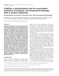 GraBCas: a bioinformatics tool for score-based