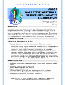 narrative writing 1: structures--what is a narrative?