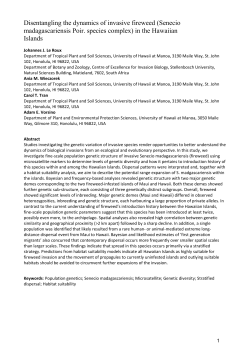 Disentangling the dynamics of invasive fireweed (Senecio