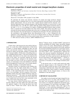 Electronic properties of small neutral and charged beryllium clusters