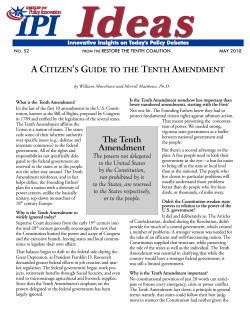 The Tenth Amendment - Institute for Policy Innovation