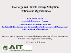 Bioenergy and Climate Change Mitigation