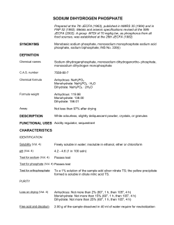 SODIUM DIHYDROGEN PHOSPHATE