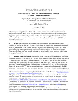 Guidance Note on Letters and Statements Assessing Members