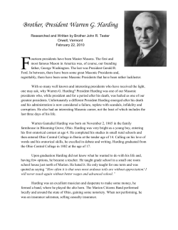 Brother, President Warren G. Harding