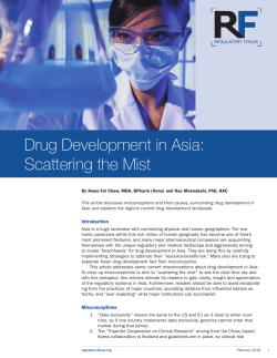 Drug Development in Asia: Scattering the Mist