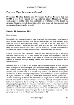 Debate: Was Napoleon Great? - British Journal for Military History