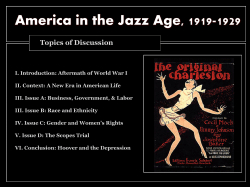 America in the Jazz Age, 1919-1929