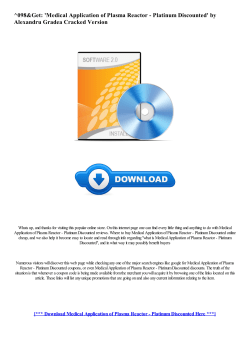 Medical Application of Plasma Reactor
