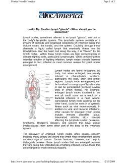 Health Tip: Swollen lymph "glands"