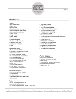 Grocery List - Melanie Makes