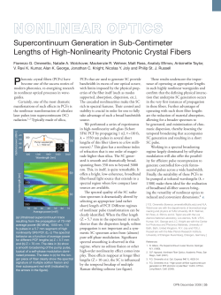 Supercontinuum Generation in Sub