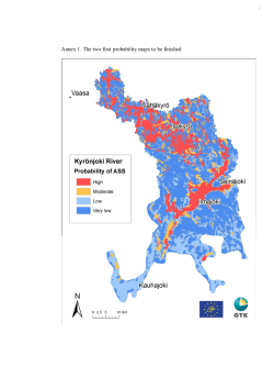 Annex 1. The two first probability maps to be finished