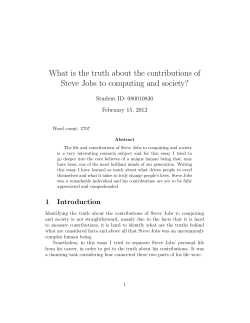 What is the truth about the contributions of Steve Jobs to computing