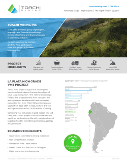 Fact Sheet - Toachi Mining Inc.
