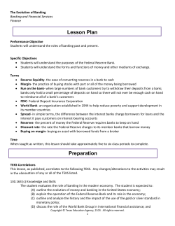 The Evolution of Banking